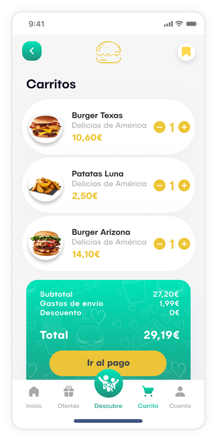 App screen — pedido confirmado