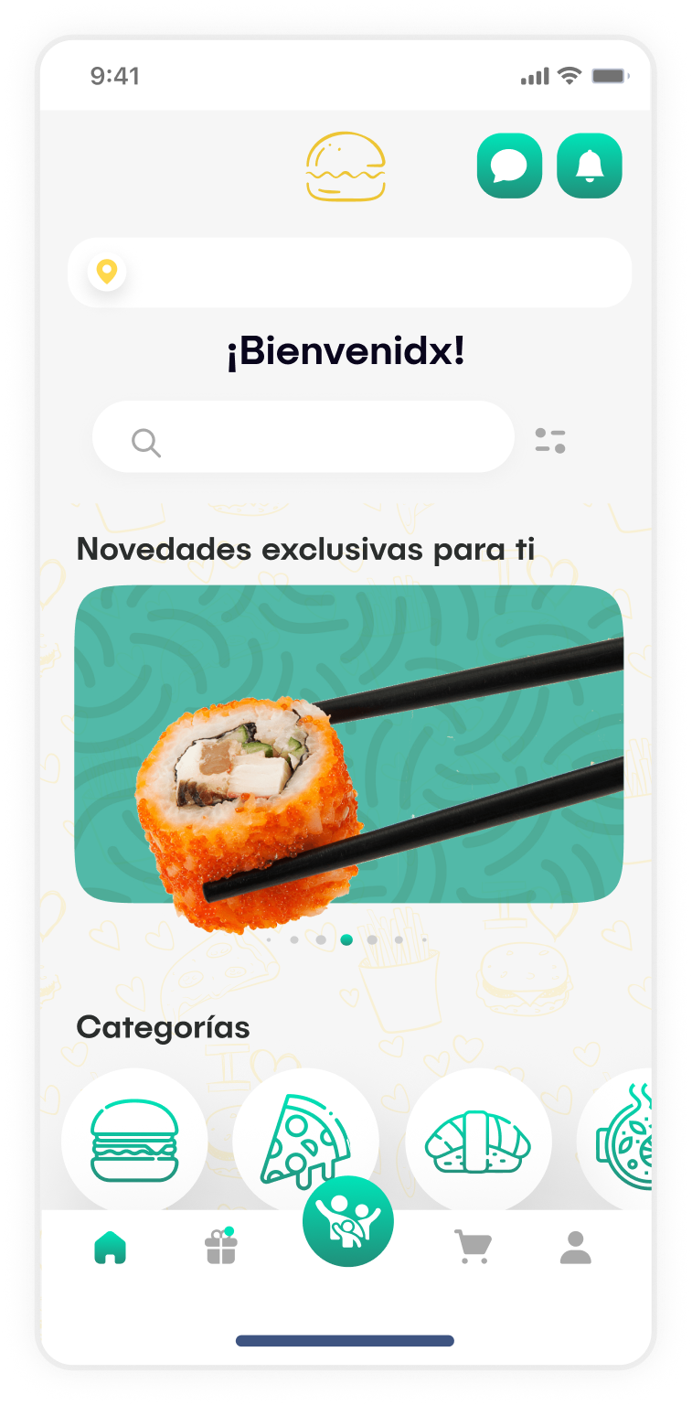 App screen — restaurantes