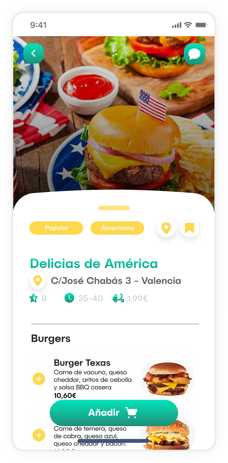 App screen — pedido