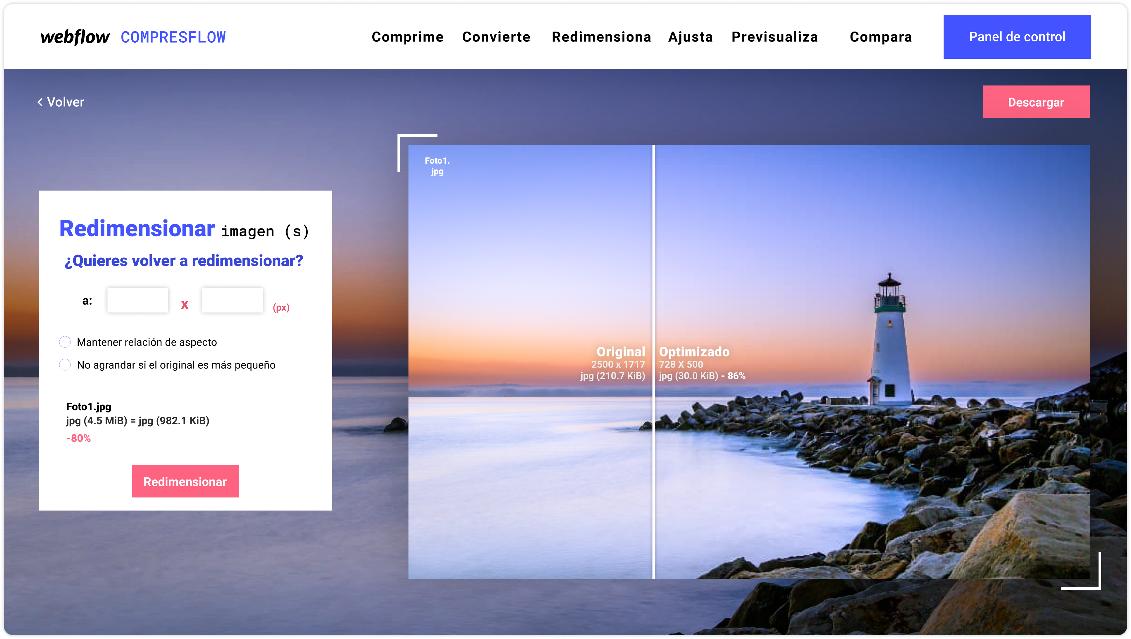 CompressFlow app mockup